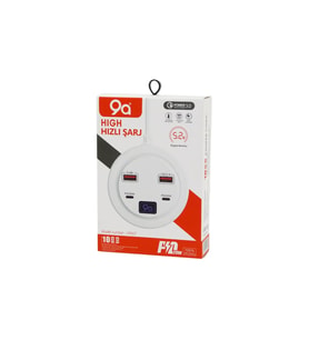 HIGH POWER 3.0  VFAST KY-100  ÇOKLU= 4 LÜ   HIZLI  ŞARJ SETİ  2AD -PD20W=TYPE-C  - 2.1A + QC3.0= USB  2.4W GO-53-vice 00585