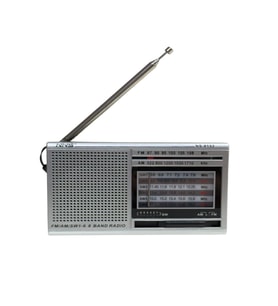 Ultratekno NS-8153 Taşınabilir Pilli Cep Radyosu Deprem Çantası Radyosu Am Fm SW-1-6 8 Bandlı Mini Radyo (Gri)