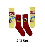 Lays ve Pringles Desenli 2'li Çorap Seti