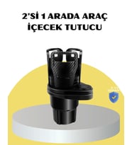 Araç İkili Bardak Tutucu Ayarlanabilir Genişlik 360° Döner Sistem