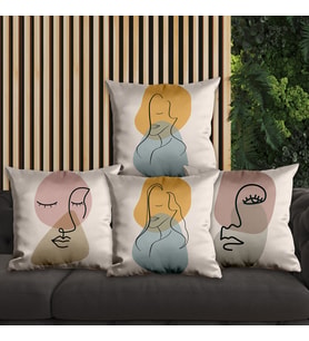 eJOYA Modern Tasarımlı 4'lü Yastık İçi Ve Kırlent Kılıfı 45cm 113820