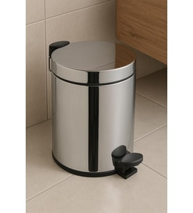 Arkitekta A44012 Çöp Kovası, Yavaş Kapanır, 4,5 L, Parlak Paslanmaz Çelik