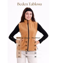Monox Kadın Slim Fit Tam Fermuarlı Polar Yelek (Pembe)