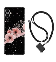 Tecno Pova 4 Kılıf Resimli Boyun Askılı İpli Desenli Silikon Flowers Dots 1423