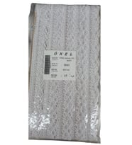Dantel Polyester Sanal Tül Bant Beyaz 15 Metre En 6 Cm On-1661-b