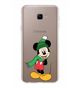Samsung Galaxy J4 Core Kapak Mickey Mouse Tasarımlı Şeffaf Silikon Kılıf