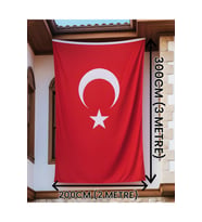 Türk Bayrağı 200×300 cm (2x3 metre) – Raşel Kumaş, Çift Dikiş