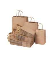 ŞeyliŞeyler - Kraft Kâğıt Çanta 26 x 12 x 31 cm 5 Paket (125 Adet)