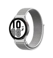 Mey İthalat® Galaxy Watch 4 Hasırlı Cırtcırtlı Kordon - Beyaz