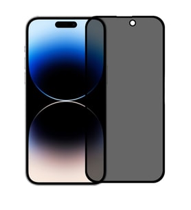 ALLY İPhone 14 Pro 6.1 3D Full Privacy Gizlilik Cam Ekran Koruyucu Anti-Spy (Siyah)
