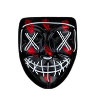 Hallowen Parti Maskesi Neon Led Işıklı Maske 3 Modlu Cadılar Bayramı Maskesi