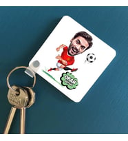 Kişiye Özel Futbolcu Tasarımlı Karikatürlü Anahtarlık