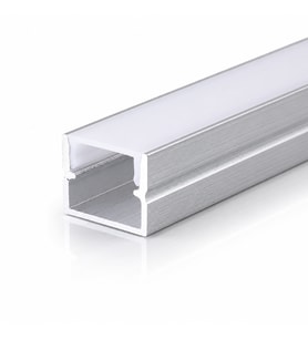 DL1210 Sıva Üstü Alüminyum LED Profil 1 Metre 12x10 mm U Kanal Opal Difüzörlü Şerit LED Kanalı