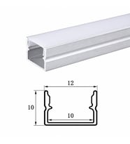 DL1210 Sıva Üstü Alüminyum LED Profil 1 Metre 12x10 mm U Kanal Opal Difüzörlü Şerit LED Kanalı