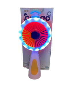 19 cm Işıklı Şarjlı 2 Kademe El Fanı 9532