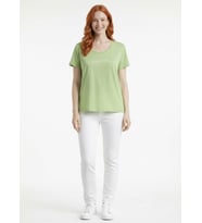 Kadın Yeşil Basic Yuvarlak Yaka Kısa Kol T-Shirt