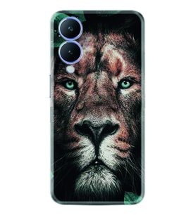 Vivo Y17S Kılıf Resimli Desenli Baskılı Silikon Leon Flowers 1307