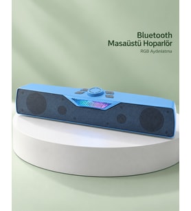 RGB Işıklı Bluetooth 5.4 Masaüstü Soundbar Hoparlör USB ve TF Kart Destekli Mi