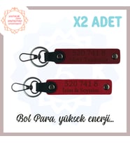 Kırmızı-Bordo, Kişisel Bolluk Kaynağı Sevdiklerinize Hediye 520 741 8 Denge 2'li Anahtarlık Set (Çok Renkli)