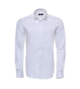 Krem Slimfit Uzun Kollu Gömlek - Wessi (Mavi)