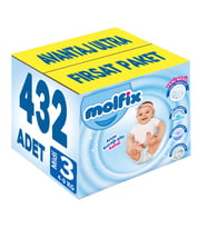 Molfix Bebek Bezi Beden:3 (4-9Kg) Midi 432 Adet Avantaj Ultra Fırsat Pk