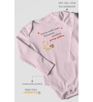 Dedeye ve Babaanneye Özel Uzun Kollu Bebek Body %100 Pamuk