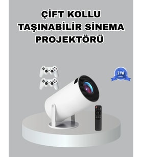 Taşınabilir Projeksiyon Cihazı 4K Destekli Wi-Fi Kablosuz Ekran Yansıtma