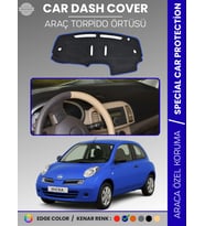 NİSSAN MİCRA MARCH (2005-2010) Torpido Örtüsü Premium Kalite Torpido Koruma Araca Özel UV Koruma