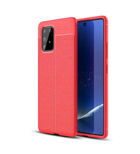 Samsung Galaxy S10 Lite (A91) Kılıf Esnek Pu-Deri Leather-Pu Serisi Protected Case (Kırmızı)