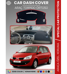 RENAULT SCENIC 2 (2003-2009) Torpido Örtüsü Ön Göğüs Koruma Torpido Koruma Tam Uyum Çatlamayı Önler