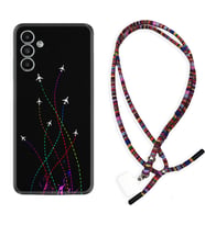 Samsung A23 A31 A32 A50 A51 A52 A53 A70 Kılıf Boyun Asklı Rasta Silikon Line Planet 1736