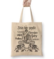 Zır Zır Etma Bez Çanta Uzun Saplı
