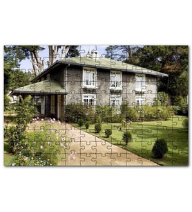 Cakapuzzle Taş Ev Görseli Puzzle Yapboz MDF (Ahşap) (120 Parça)