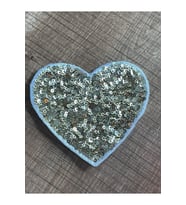 10X9 CM PUL PAYETLİ TASARIM KALP APLİKE ARMA YAMA