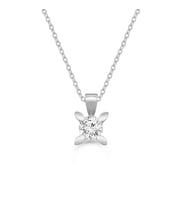 0.30 Karat Tektaş Pırlanta Kolye (Beyaz)