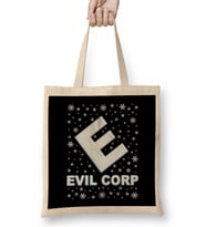 Mr Robot Evil Corp Christmas Snow Logo Bez Çanta Uzun Saplı
