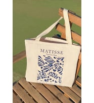 Le Vion MATİSSE - Matisse Desenli Bez Çanta - Sanatsal Kanvas Omuz Çantası - Kadın Alışveriş Çantası