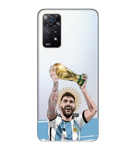 Redmi Note 11S - Note 11 Uyumlu Lionel Messi Arjantin Tasarımlı Şeffaf Telefon Kılıfı