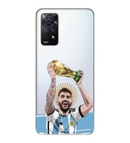 Redmi Note 11S - Note 11 Uyumlu Lionel Messi Arjantin Tasarımlı Şeffaf Telefon Kılıfı