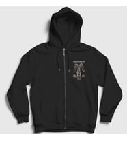 Presmono Unisex Siyah Eye Mastodon Fermuarlı Kapüşonlu Sweatshirt 163223tt