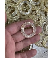 2 CM 10 ADET ŞEFFAF SARI PLASTİK ÇANTA TAKI GİYİM HOBİ AKSESUARI