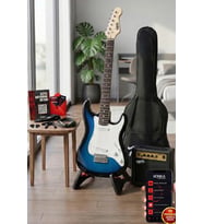 Midex CEG-36BL 8-12 Yaş Çocuklar İçin Amfili Full 3/4 36 İnç Elektro Gitar Seti Blue