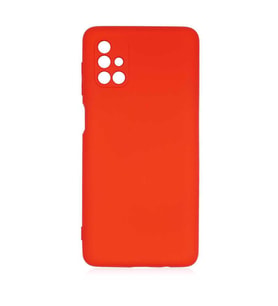 Samsung Galaxy M51 Kılıf Orj Lansman Serisi Pürüzsüz Esnek Kadife İç Kısım (Koyu Pembe)