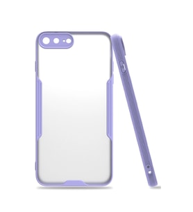 Apple İphone 7 Plus Kılıf Platin Silikon - Lila