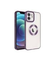 Samsung Galaxy S21 Kılıf Logo Yeri Açık Kamera Lens Korumalı Renkli Kenarlı Şeffaf Silikon (Siyah)