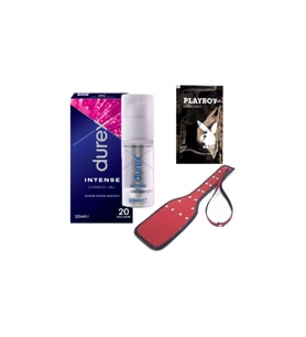 Durex Intense Kadın Uyarıcılı Jel + Kırmızı Deri Şaplak + Hediye