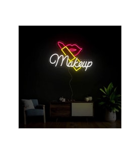 Makeup Yazılı ve Şekilli Neon Tabela