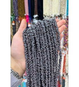 Hematit Taşı Amorf Kesim 5x3mm- Mat Gri Doğal Taş Dizi