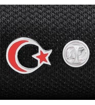 Ay Yıldız 925 Ayar Gümüş Rozet Yaka İğnesi
