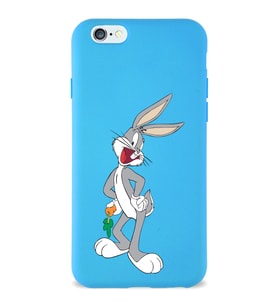 Apple iPhone 6 S Uyumlu Lansman Kılıf Bugs Bunny Tasarımlı Altı Kapalı İçi Kadife Kaplı  Kapak (Şeffaf)
